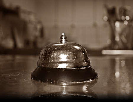 Kitchen bell - black and whiteの写真素材