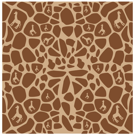 Giraffe pattern / wallapaper / fabricのイラスト素材