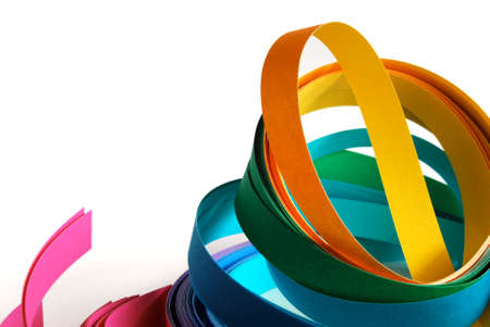 Color paper stripsの写真素材