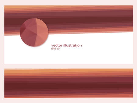 Marsala color scheme lined bannersのイラスト素材