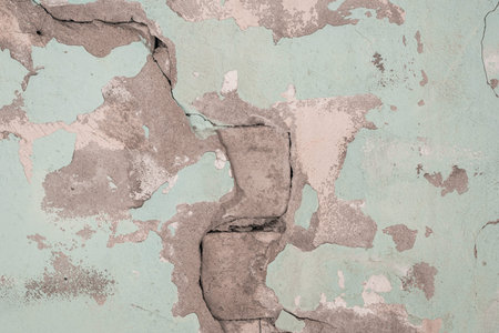 Old weathered brick wall fragment