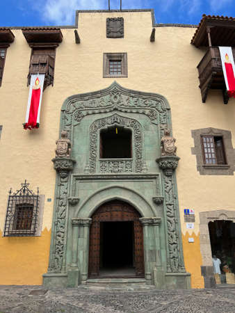 Columbus House (Casa de Colon) in Las Palmas de Gran Canaria, Canary Island, Spain.の写真素材