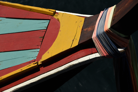 The front part of Thai long tail boatの写真素材