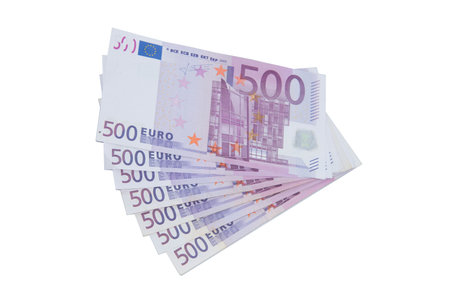 Five hundred Euro bank notes