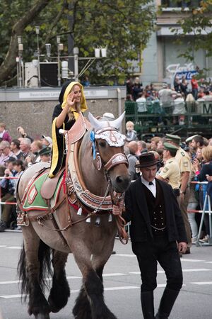 Munich monk of the Oktoberfest paradeのeditorial素材