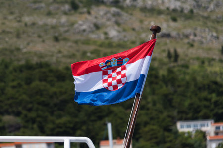 Waving Croatian flag