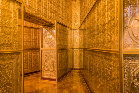 Interior of Botataung temple, Yangon, Myanmarのeditorial素材
