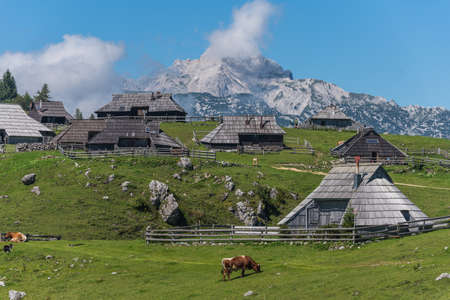 Shepherd's village in Velika Planina, Sloveniaの写真素材