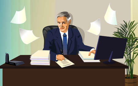 Man the official paper for office workのイラスト素材