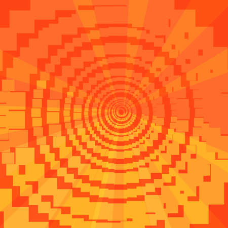 Geometry of the beams of the portalin a circle, aim to the center. Vector image for design.のイラスト素材