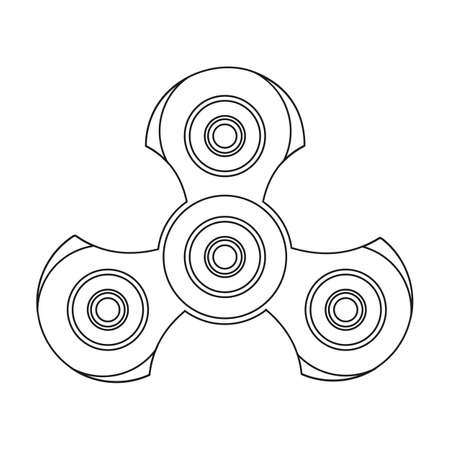 Hand spinner. Stress relief ridget toy icon. EDC toy sample use in website, advertisement, marketing, promotion, brochures, banners. Vector illustrationのイラスト素材