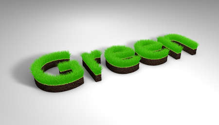 3D illustration, turf athletic fields, landscaping and advertising, seeding. 3D imageの写真素材