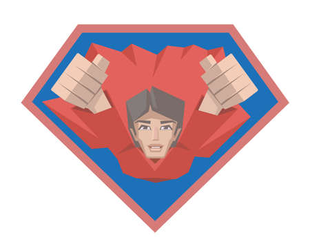 Superhero - Super hero icon . Vector illustrationのイラスト素材