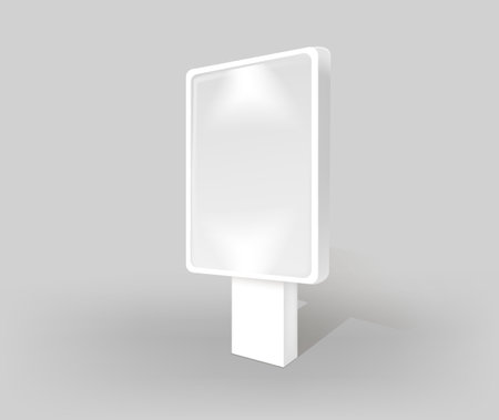 Advertising light box. Retail Trade Stand stand banner. Mock Up Template. Vector illustrationのイラスト素材