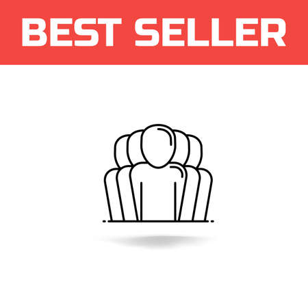 Business team work activity. Set of social icon. Linear pictogram isolated on white background. People pictogram for website and mobile app. Vector illustration.のイラスト素材