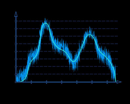 Schedule in vector for design and illustration presentations. A visual representation of the function. Graph curve.のイラスト素材