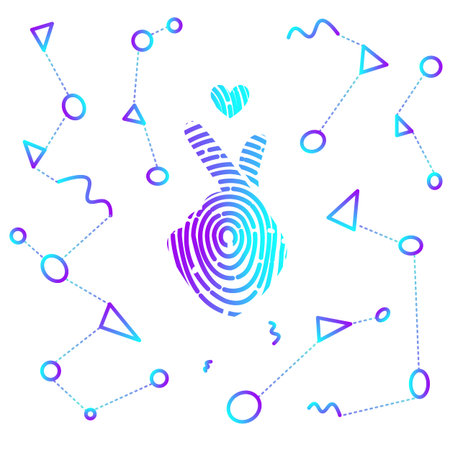 Korean symbol hand heart, a message of love hand gesture. Sign icon stylized for the web and print. The hand folded into a heart symbol.のイラスト素材