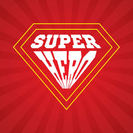 Superhero logo template. Vector superhero iconのイラスト素材
