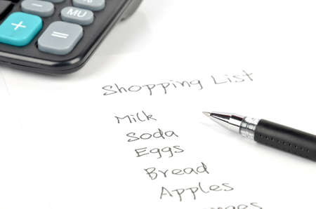 Shopping listの写真素材