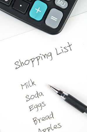 Shopping listの写真素材