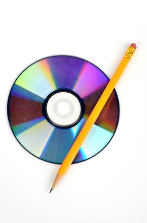 DVD and pencilの写真素材