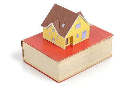 Model house and dictionaryの写真素材