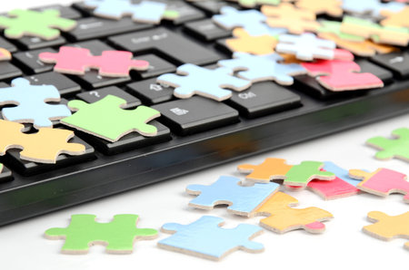 Keyboard and puzzle