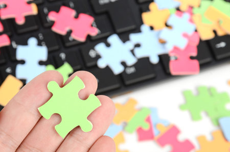 Keyboard and puzzle