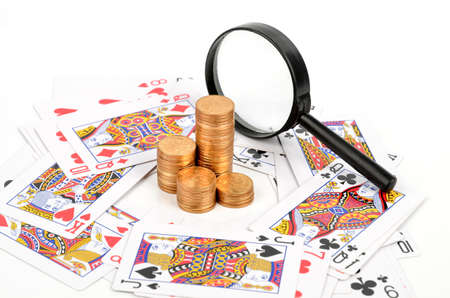 Poker and coinsのeditorial素材
