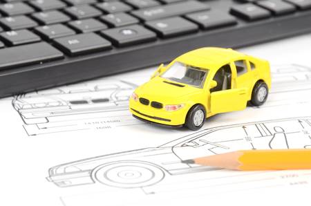 Car blueprintの写真素材