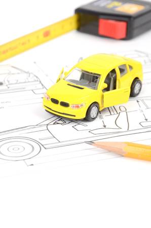 Car blueprintの写真素材