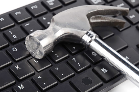 Computer mouse and hammer