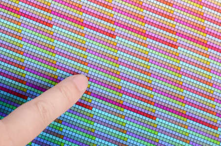 Finger touch color cardの写真素材