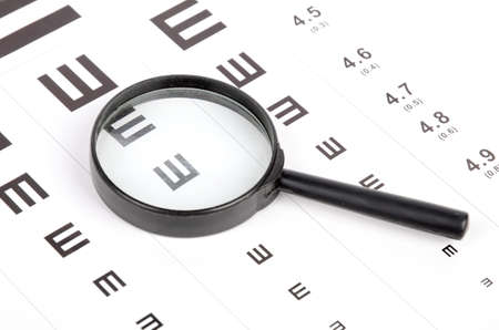 Magnifier and eye chartの写真素材