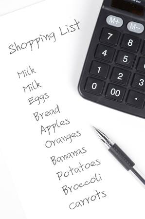 Shopping listの写真素材