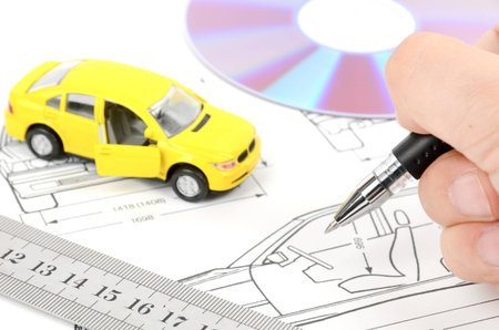 Car blueprintの写真素材