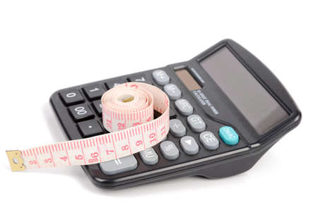 Tapeline and calculatorの写真素材