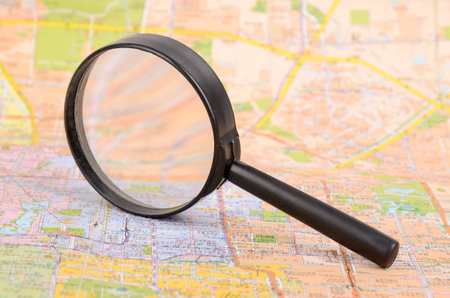 Map and magnifier