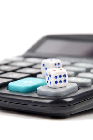 Dice and calculatorの写真素材