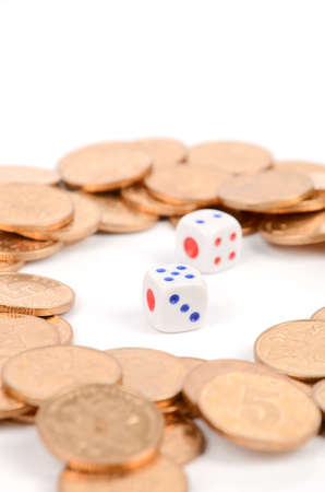 Dices and coinの写真素材