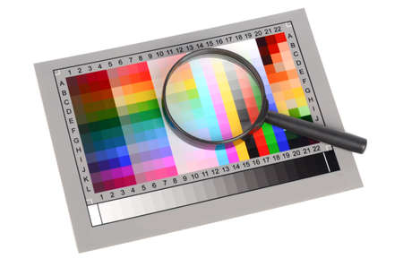Magnifier and color cardの写真素材