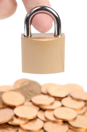 Locked moneyの写真素材