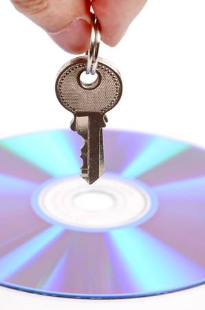 DVD and keyの写真素材