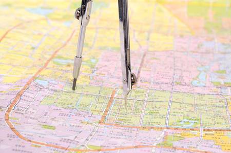 Map and bow compassのeditorial素材