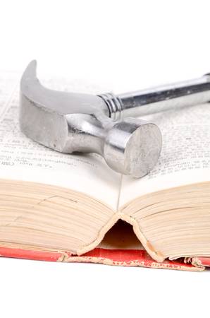 Hammer and bookの写真素材