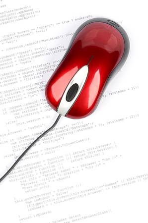 Computer mouse and htmlの写真素材