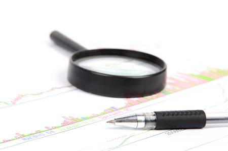 Stock market graphsの写真素材