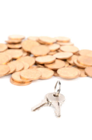 Coin and keyの写真素材