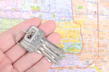 Keys on mapのeditorial素材