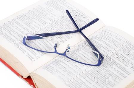 Dictionary and glassesのeditorial素材